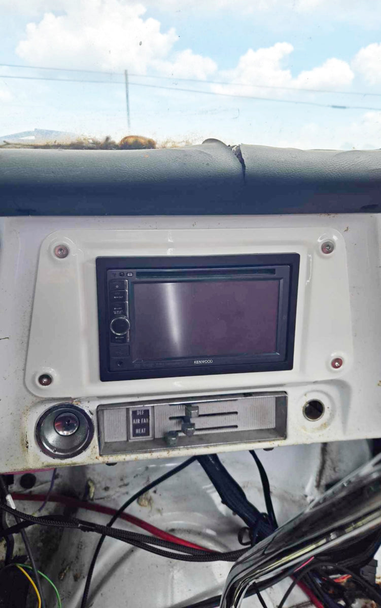 1967-1972 C-10 bolt in Double DIN radio panel – A2 Metal Fab