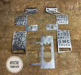 1967 -1972 C-10 long bed to short bed full front and rear conversion template kit