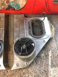 1960-1966 Chevrolet C-10 kick panels with low mounted speaker pods and vent hole